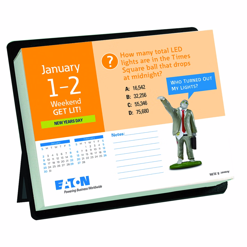 Daily Date Inspirational Easel Tent Calendar