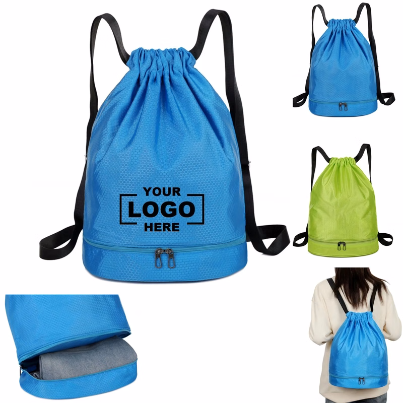 Fitness Drawstring Storage Bag with Dry And Wet Separation