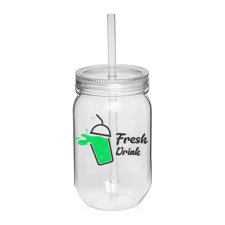 Drink Easy Mason Jars with Straw 1