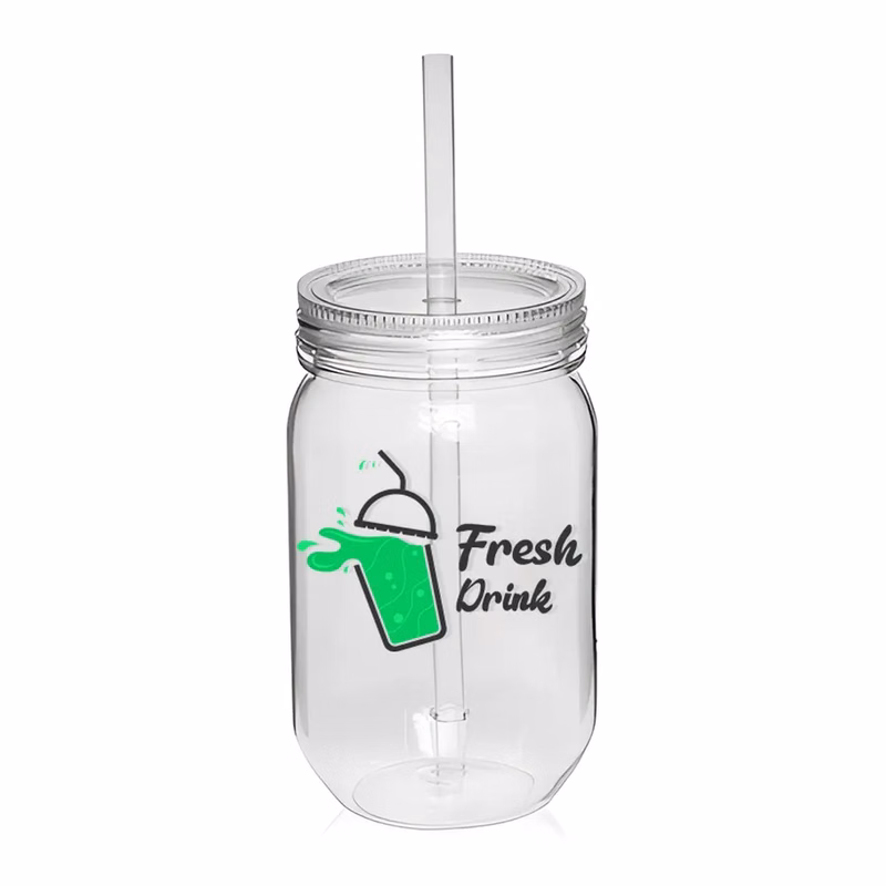 Drink Easy Mason Jars with Straw