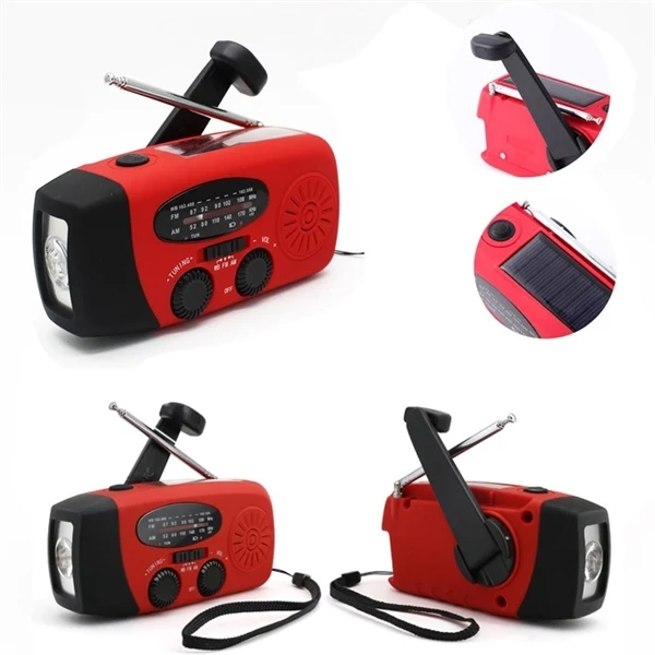 Solar Hand Crank Charging Emergency SOS Dynamo Radio 1