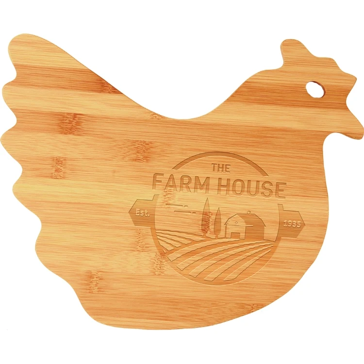 Bamboo Cutting Board - Hen Shaped 1