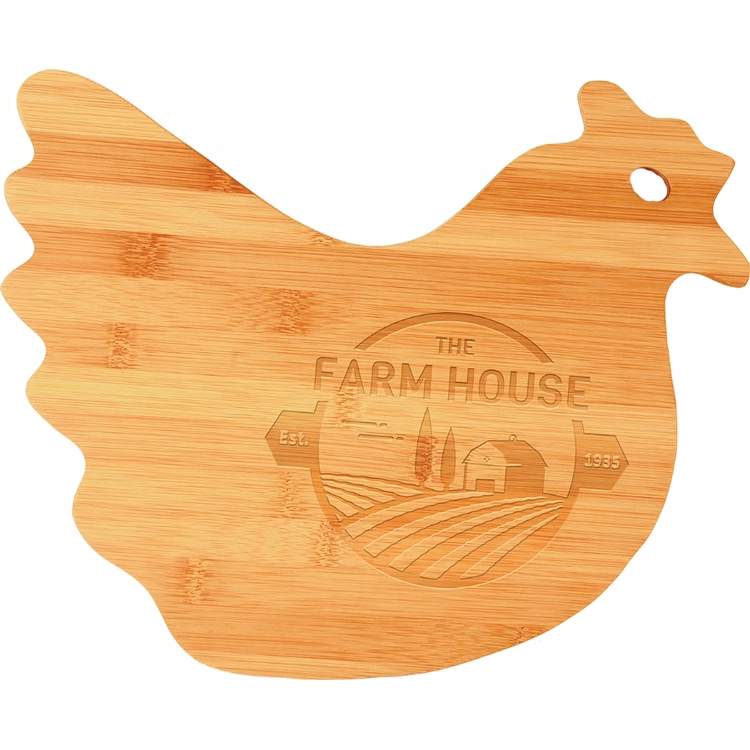 Bamboo Cutting Board - Hen Shaped