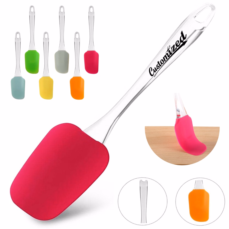 Silicone Spatula with Clear Handle for Kitchen Use