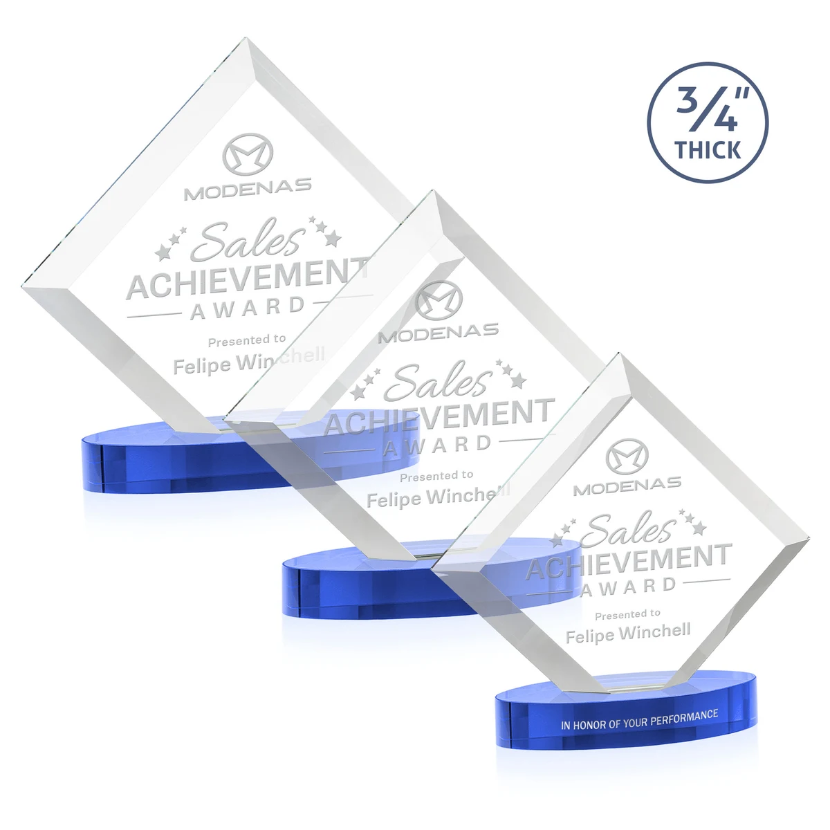Belaire Award on Alberton Base - Sky Blue 1