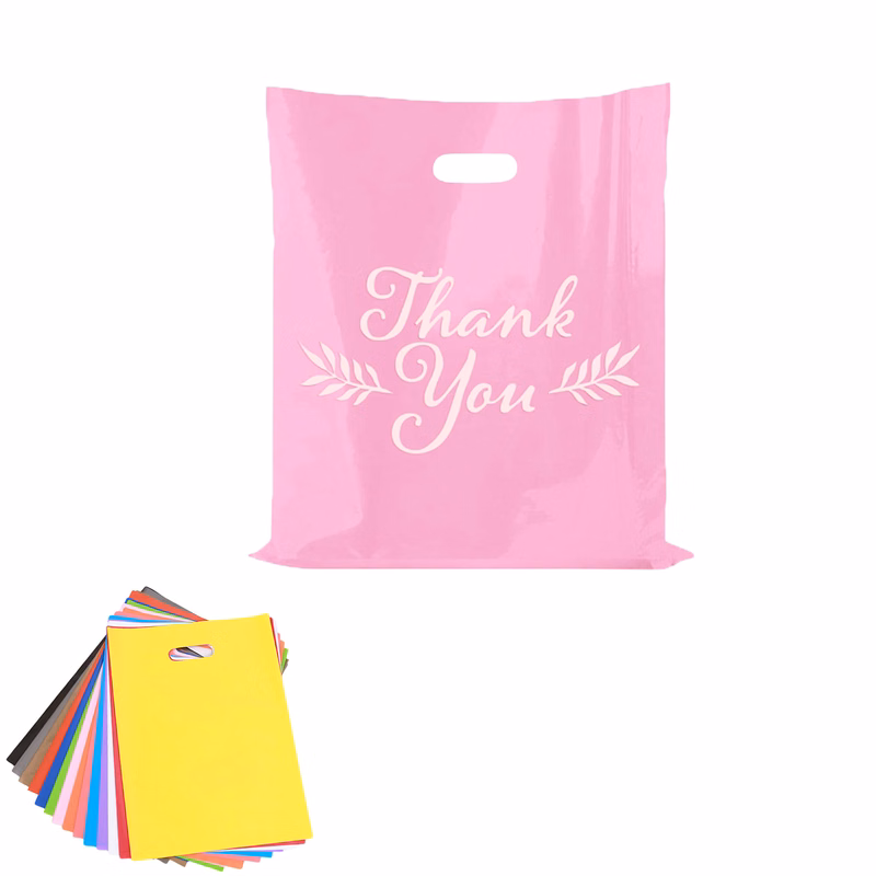 Shopping Take Out Bag with Die Cut Handle