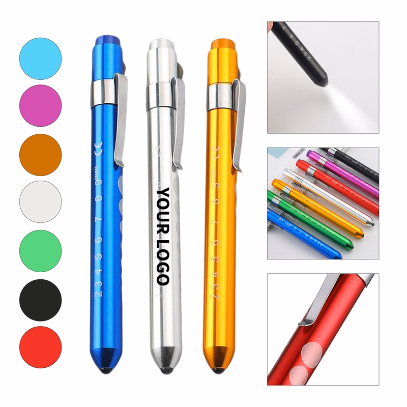 Aluminum Alloy Medical Penlight With Pupil Gauge