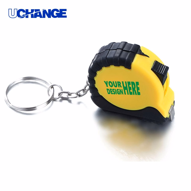 Small Retractable Tape Measure with Keychain Tool