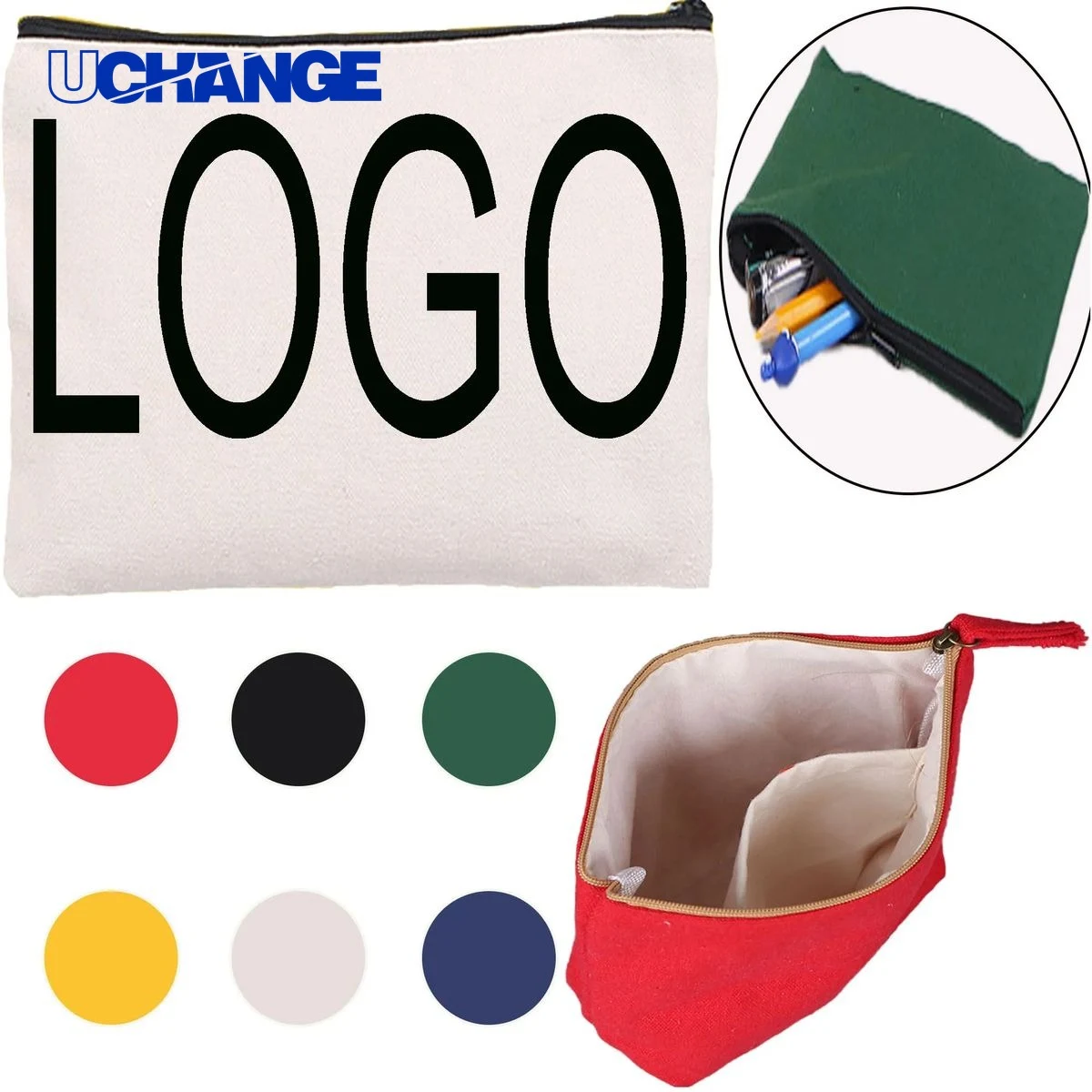 Canvas Cosmetic Pouch Pencil Case 1