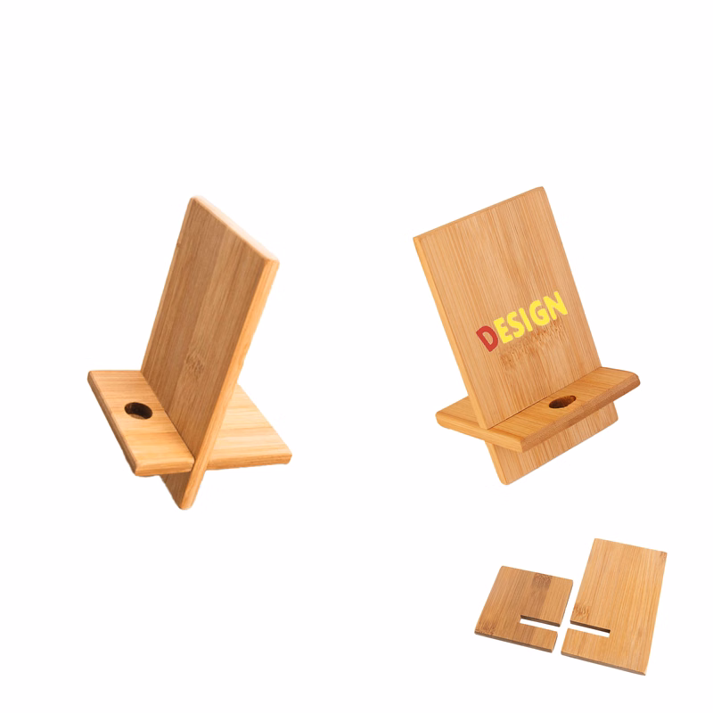 Custom Folding Bamboo Wood Phone Stand