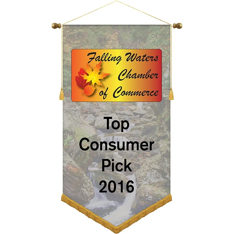 26" x 48" Podium Banner, V Cut/ with Fringe 1