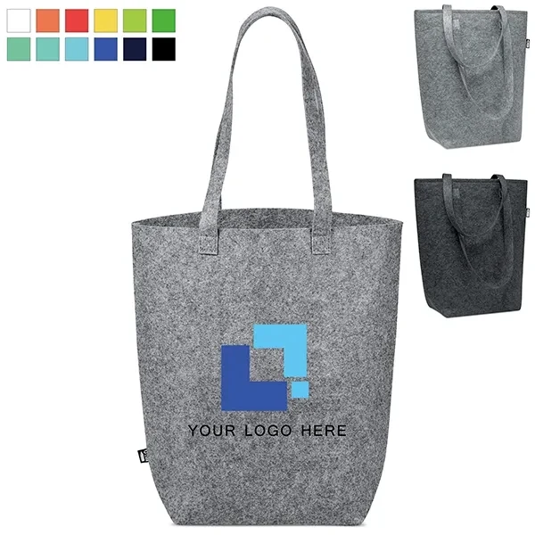 Oceania Recycled PET Felt Tote, custom tote bag with logo imprint 1