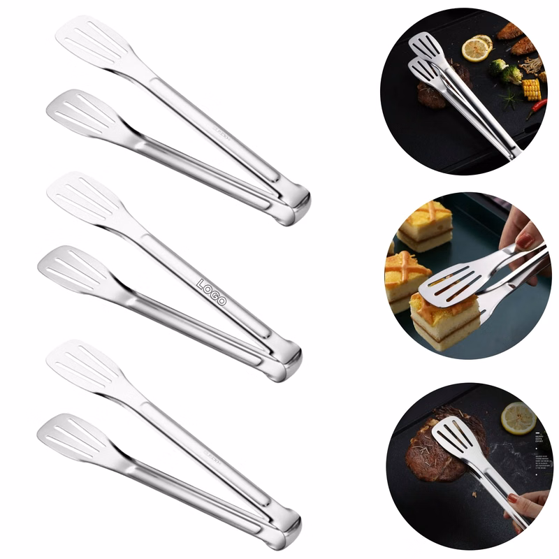 304 Stainless Steel BBQ Salad Kitchen Cooking Food Tong