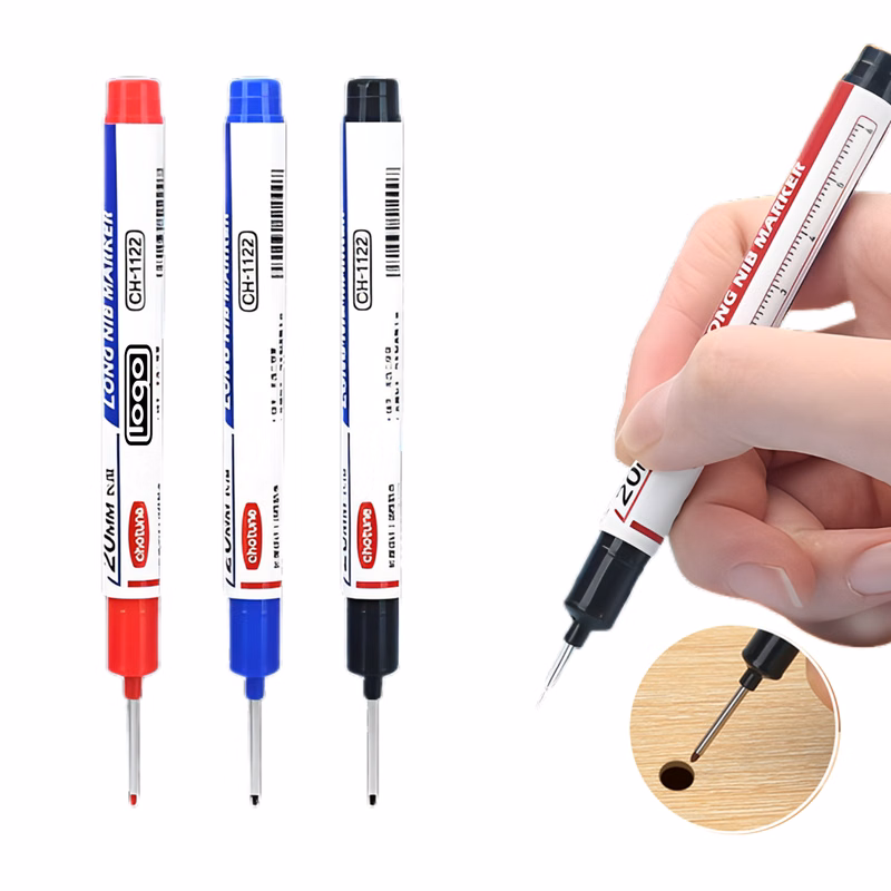 Deep Hole Long Tip Tile Wood Waterproof Quick-Dry Marker Pen