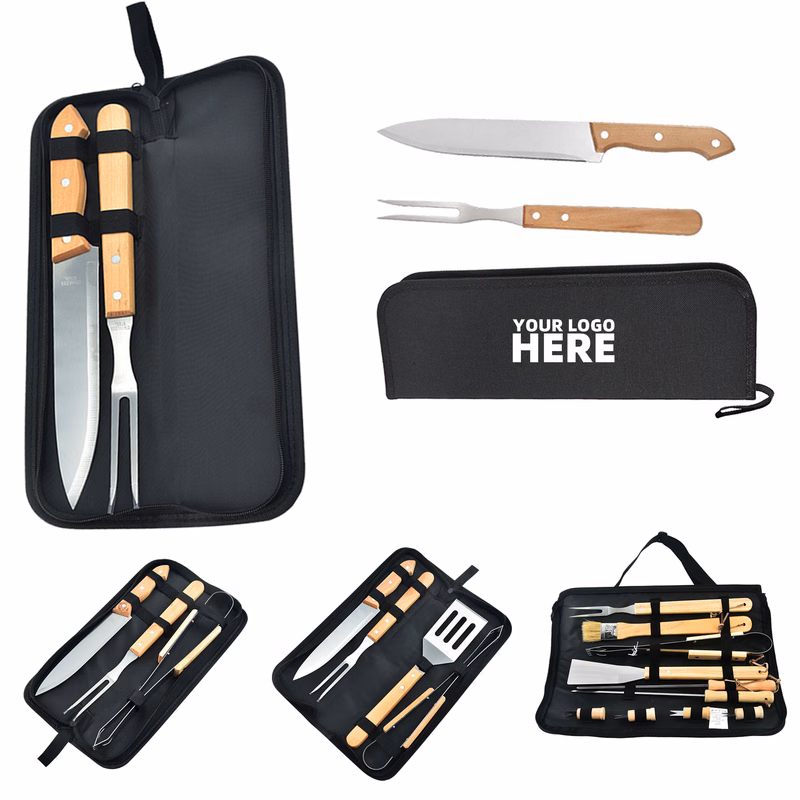 Wood Handle BBQ Tools Set