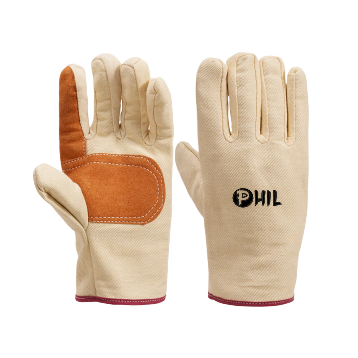 Double Layer Thickening Canvas Gloves 1