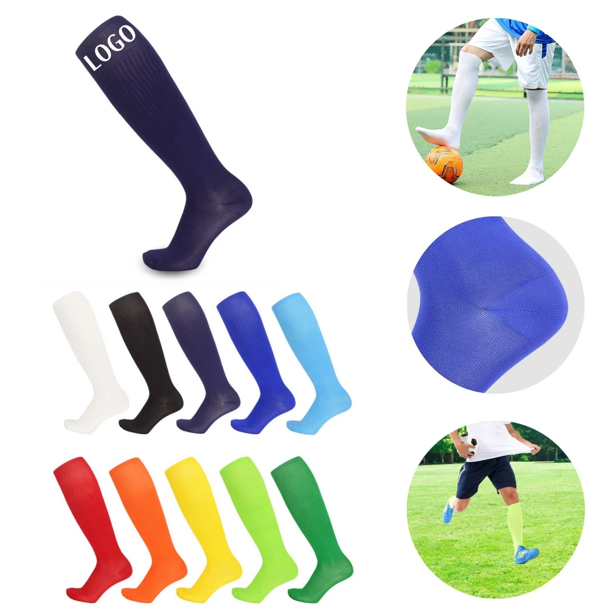 Plain Football Calf Sock 1