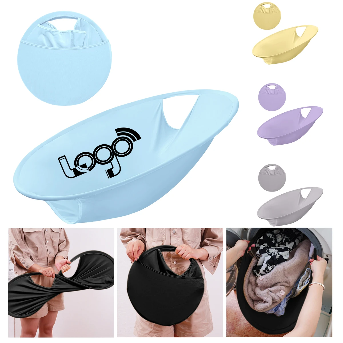 Round Foldable Laundry Organizer 1