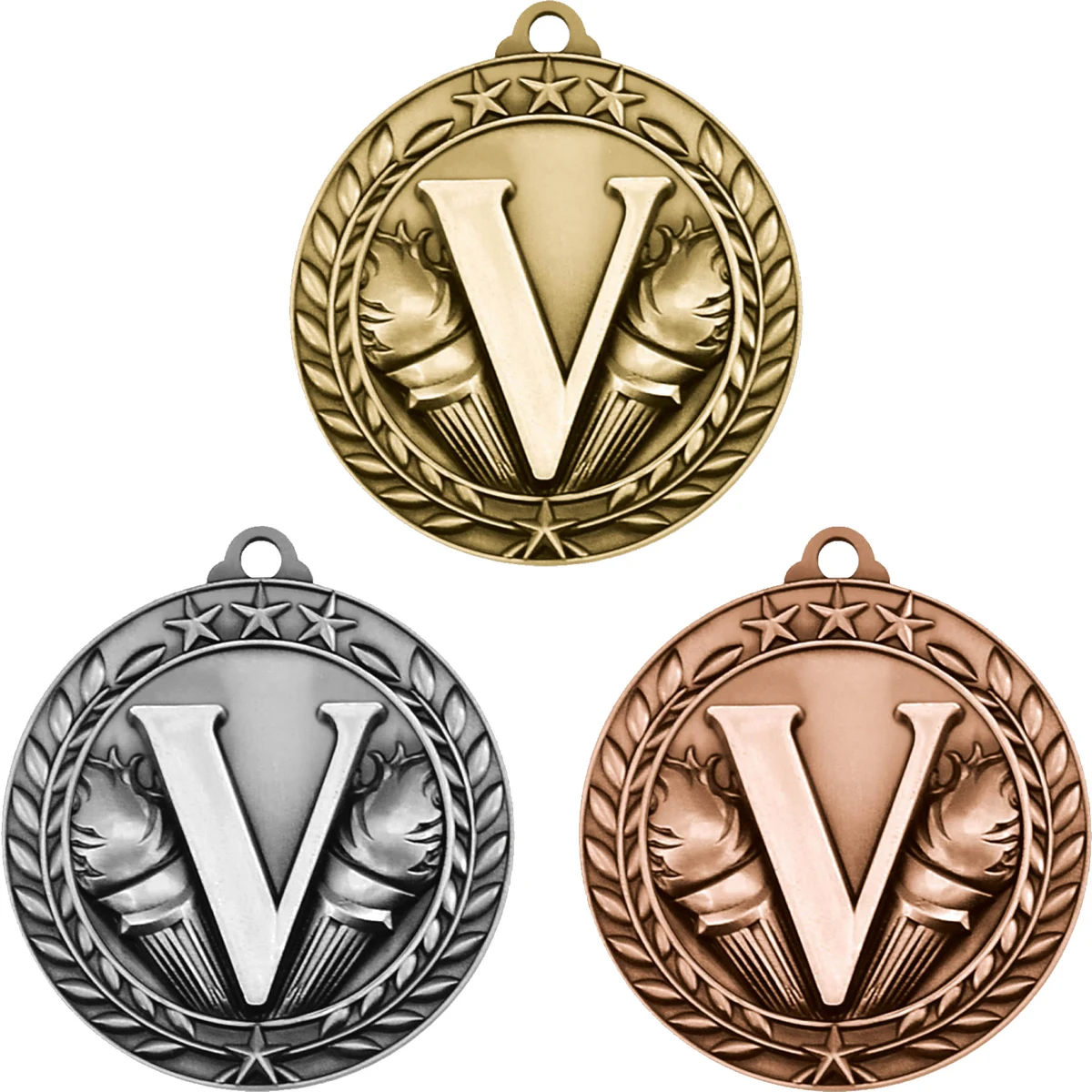 Stock Small Academic & Sports Laurel Medals: Victory 1