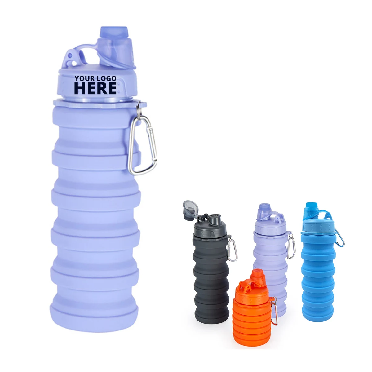 17 OZ Silicone Folding Water Bottle 1
