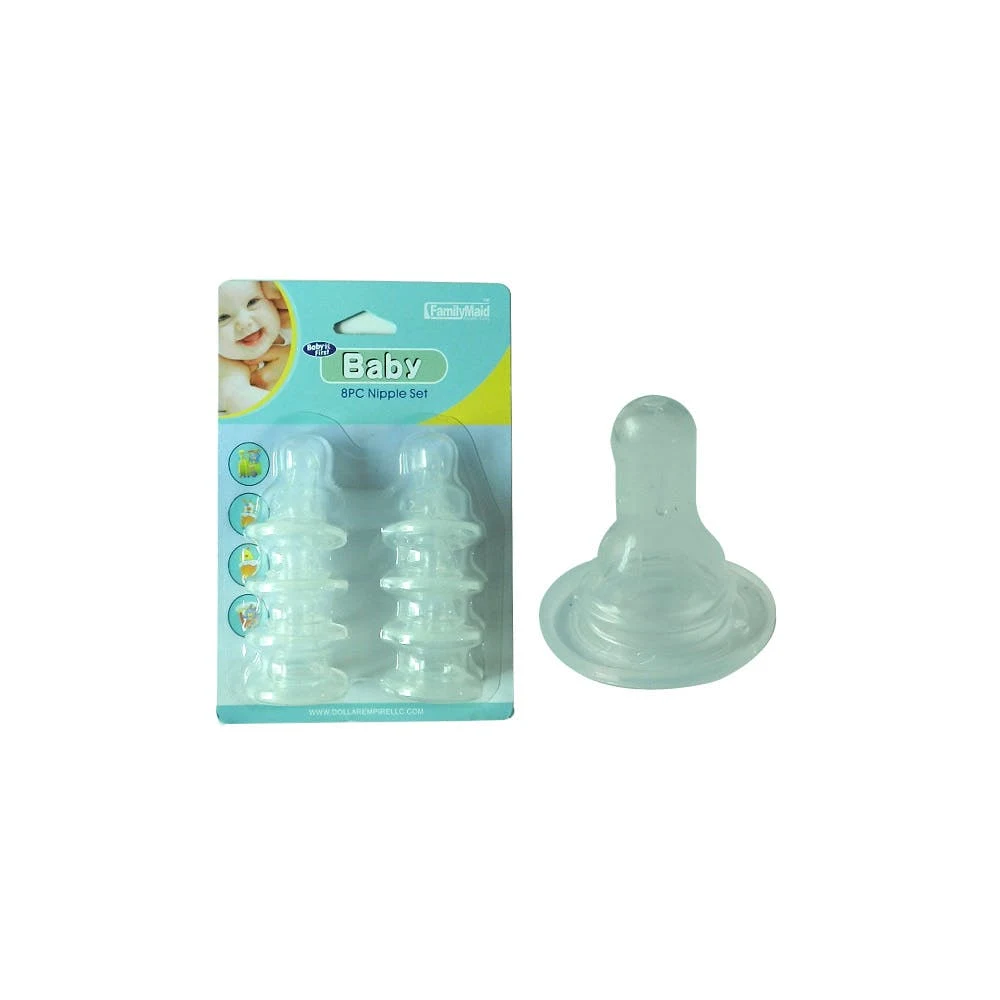 Baby Bottle Nipples - Silicone 8 Pack 1