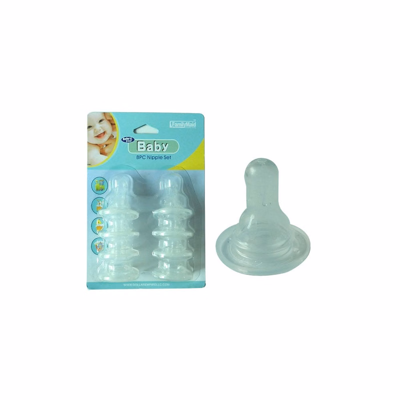 Baby Bottle Nipples - Silicone 8 Pack