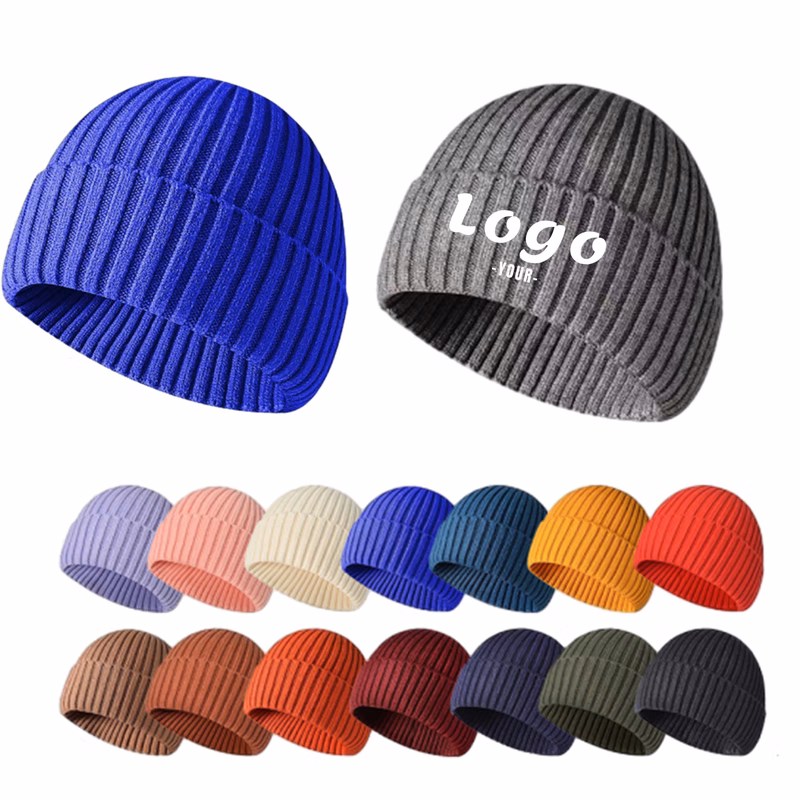 Embroidered Knit Beanie Winter Hats