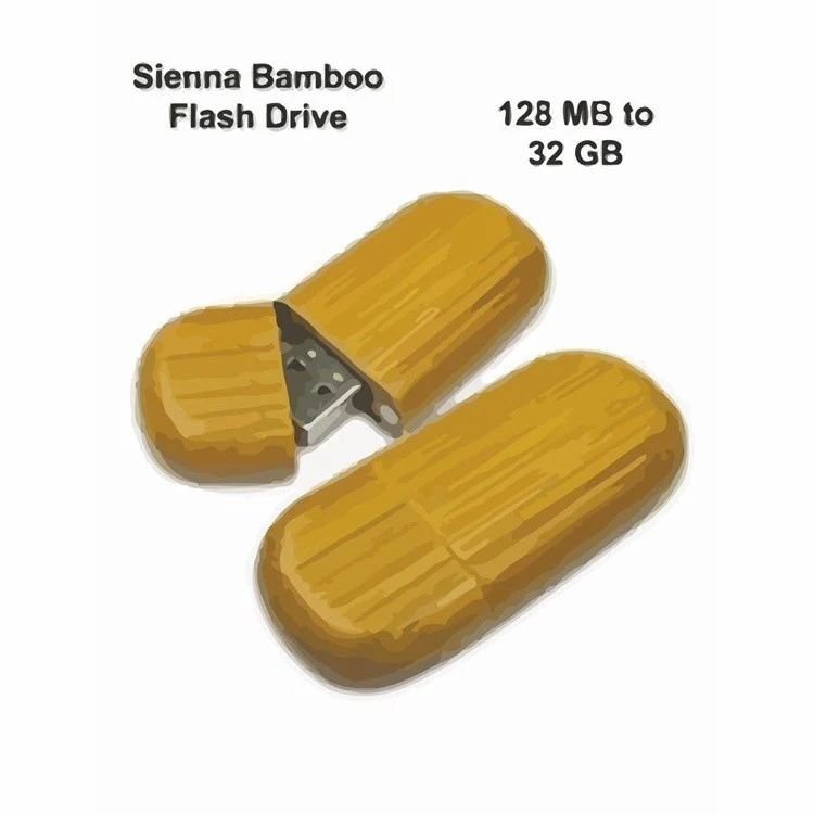 Sienna Bamboo Flash Drive / USB - 128 MB 1