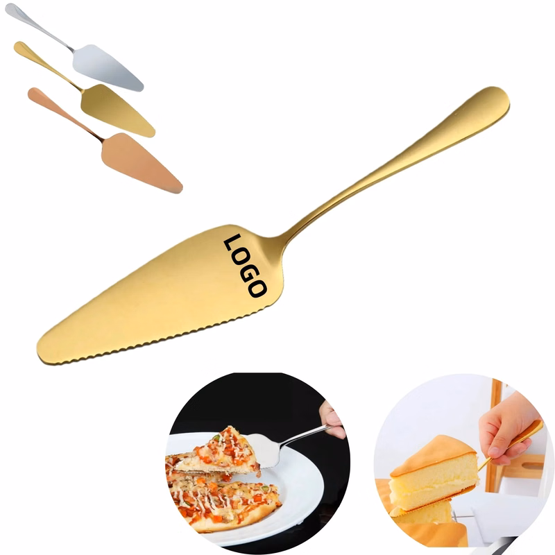 Stainless Steel Cake Server Pizza Spatula With Serrated Edge