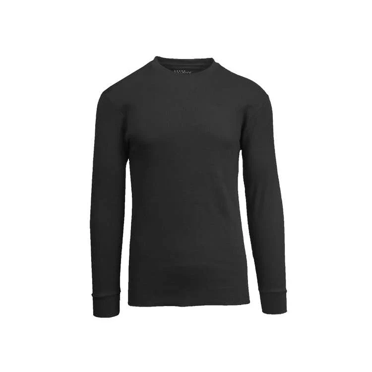Men's Heavyweight Thermal Shirts - Black S-2X, custom hoodie or sweatshirt with logo imprint 1