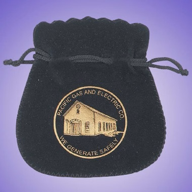 ROUND CORNER DRAWSTRING SUEDE POUCH