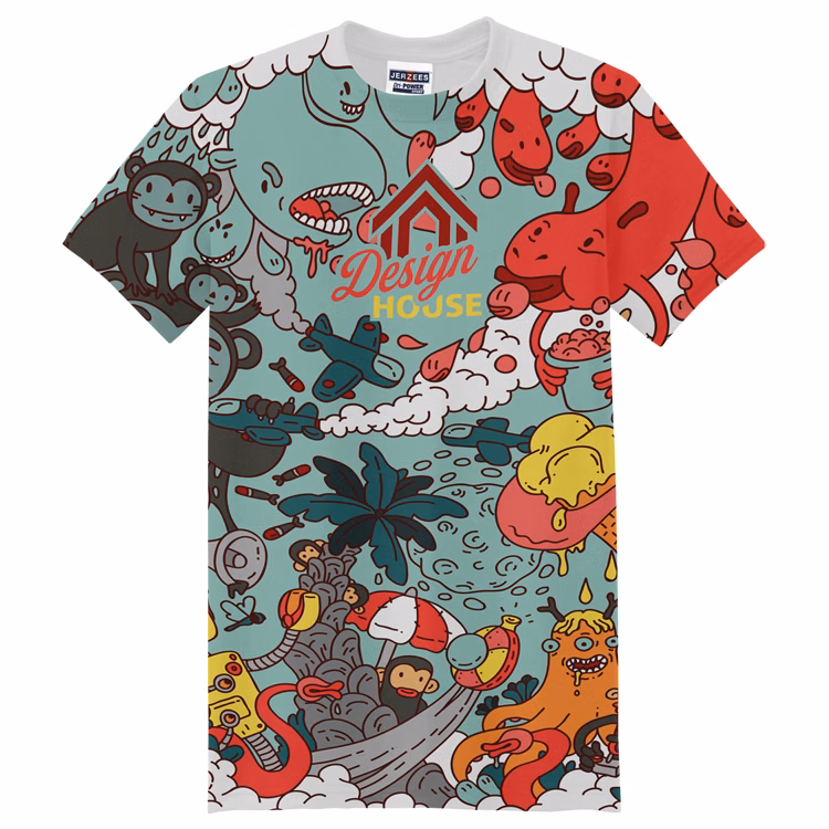 One Side Full Sublimation Print Athletic Tee Shirt