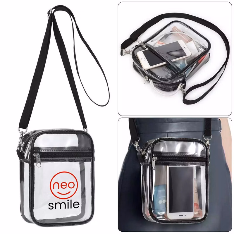 Transparent PVC Stadium Approved Crossbody Shoulder Bag