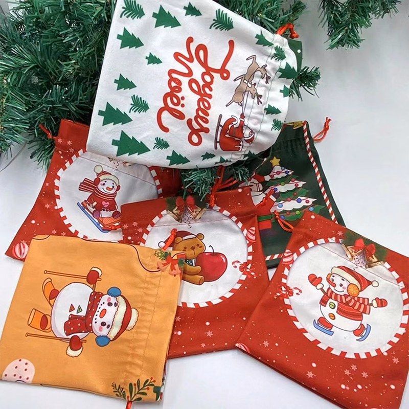 Christmas Gift Bags Drawstring
