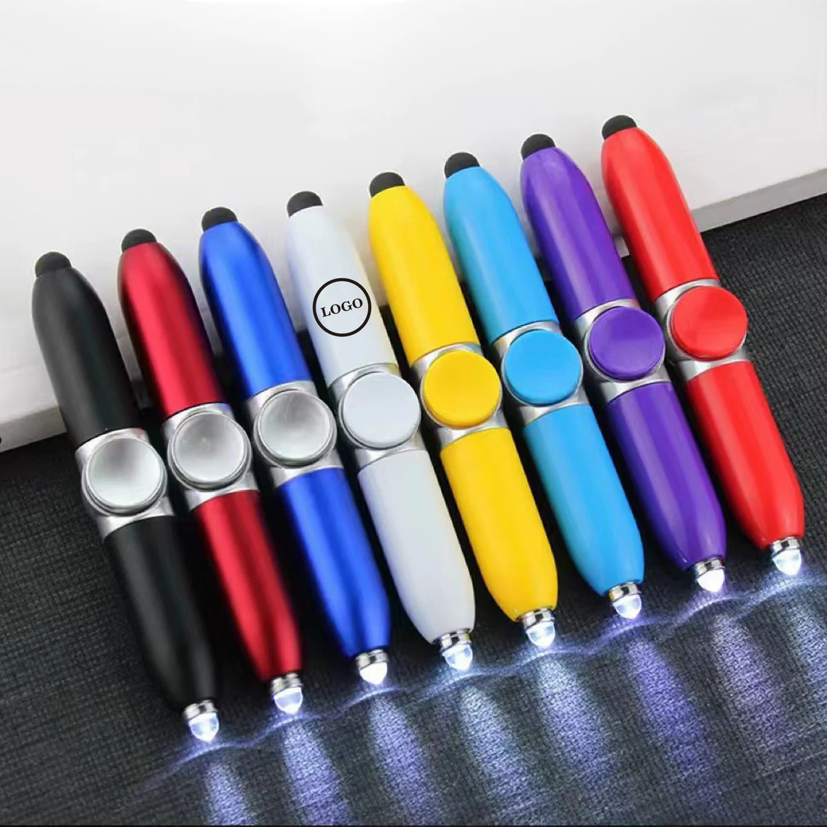 Spin Multi-Feature Fidget Pen LED Stress Relief Ballpoint 1