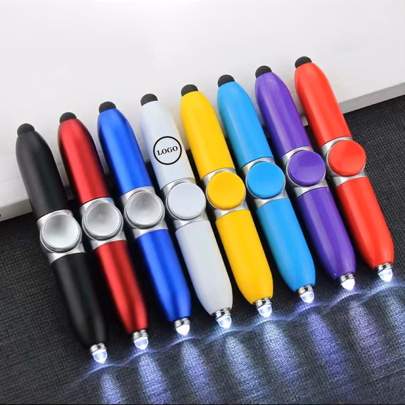 Spin Multi-Feature Fidget Pen LED Stress Relief Ballpoint