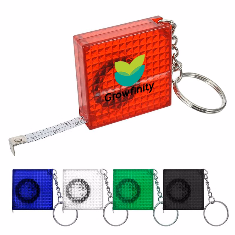 Reflective Tape Measure Key Chain
