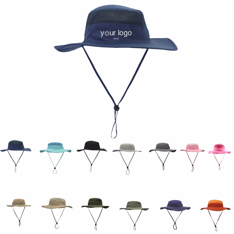 Adults Wide Brim Sunblock Bucket Hat