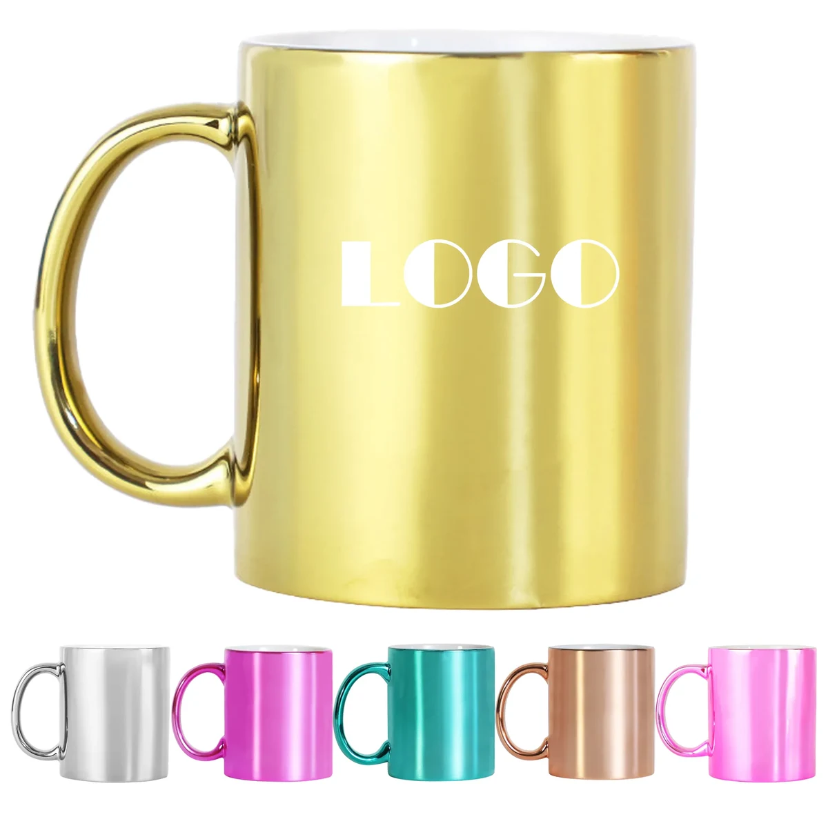 MOQ 20 12oz Electroplated Ceramic Coffee Mug Cup 1