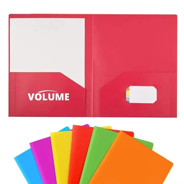 Custom 11.4 x 9.3 Inch Double Pocket Folder with Card Slot — Office Organizer 1