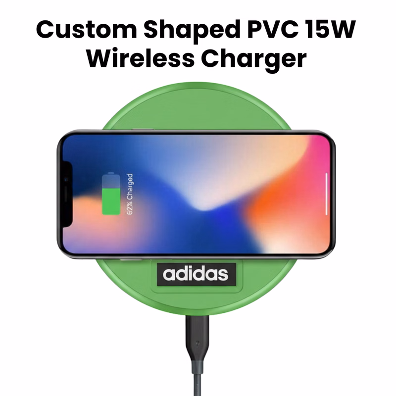 Custom Shaped PVC 15W Wireless Charger with Your Logo