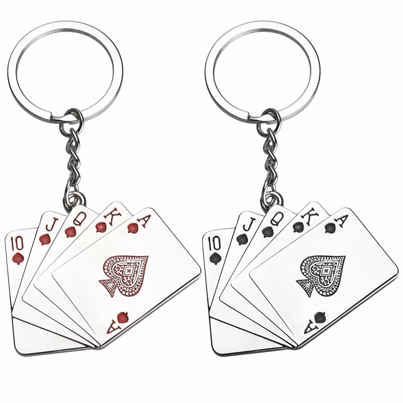 Playing card keychain