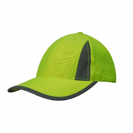Luminescent Safety Cap with Reflective Inserts and Trim