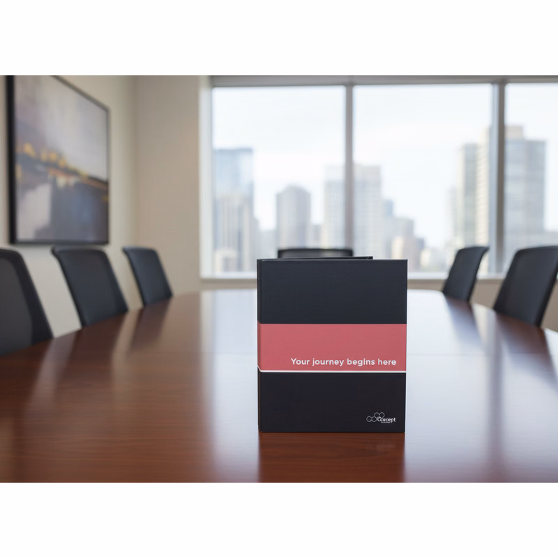2.5" Round Ring 8.5" x 5.5" 4 color Turned Edge Binder