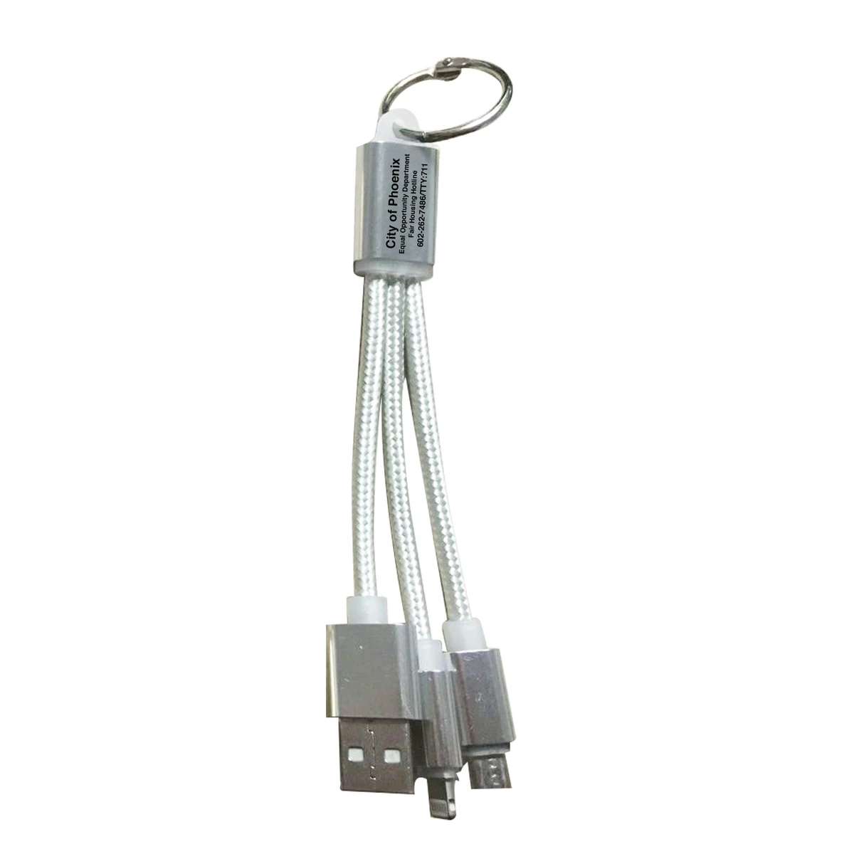 USB Phone Charging Cable Keychain 2-In-1 1