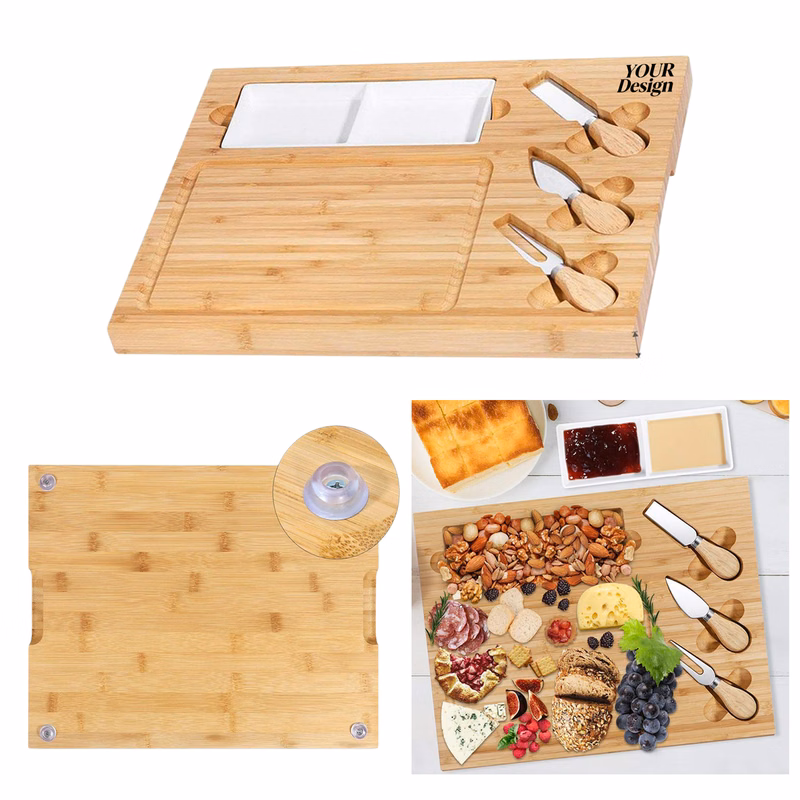 Bamboo Cheese Board & Knife Set