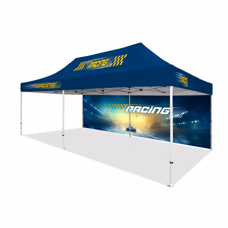 13'x26' Premium Hex Aluminum Frame Tent w/ Full Rear Wall