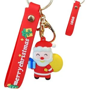 Durable PVC Christmas Keychain With Band 1