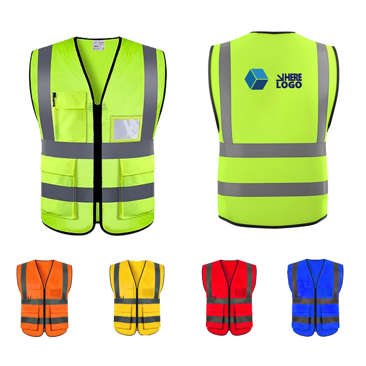 Multi-Pocket Work Reflective Vest 1