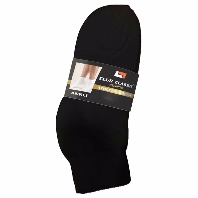 Ankle Socks - Black Size 9-11